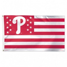 Philadelphia Phillies Patriotic Flag - Deluxe 3' X 5'